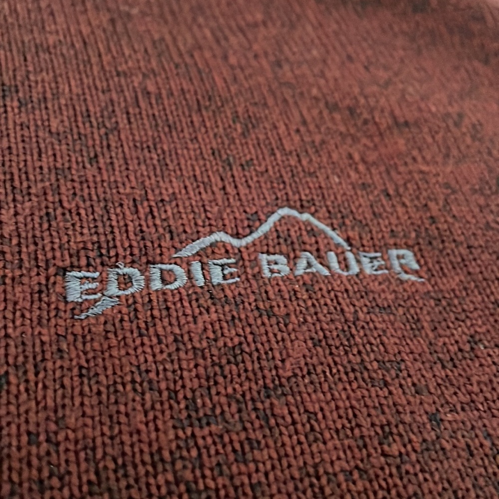 NWT Eddie Bauer quarter zip fleece sweater in maroon. 100% polyester. Men’s XL. - Picture 3 of 11